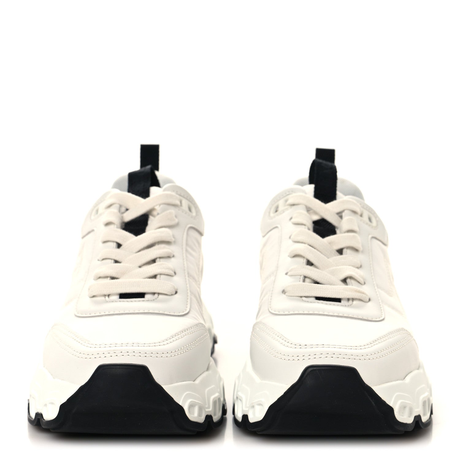 Hermes Parachute Fabric Calfskin Impulse Sneakers 36 White 3 of 9