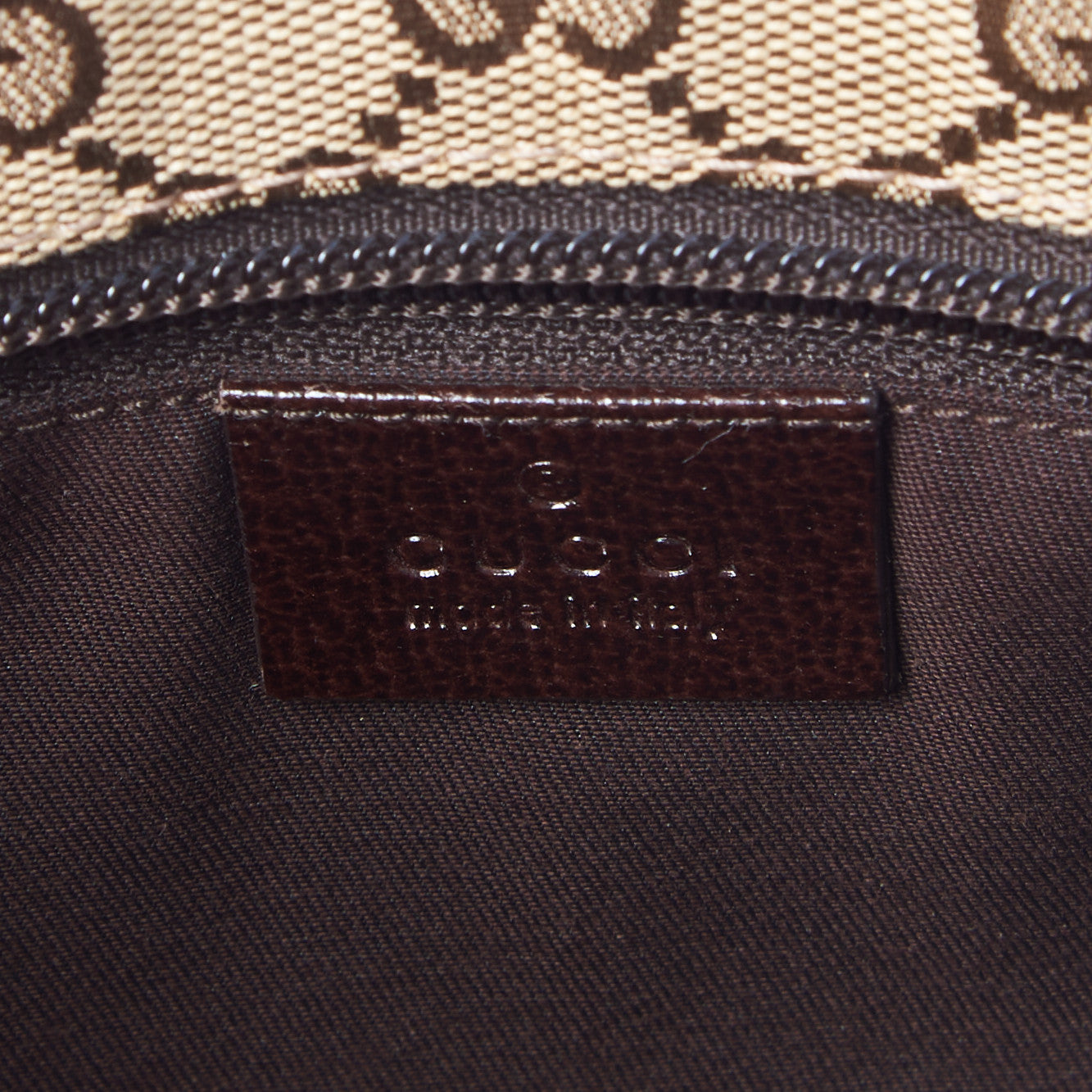 Monogram Web Small Flat Messenger Crossbody Dark Brown