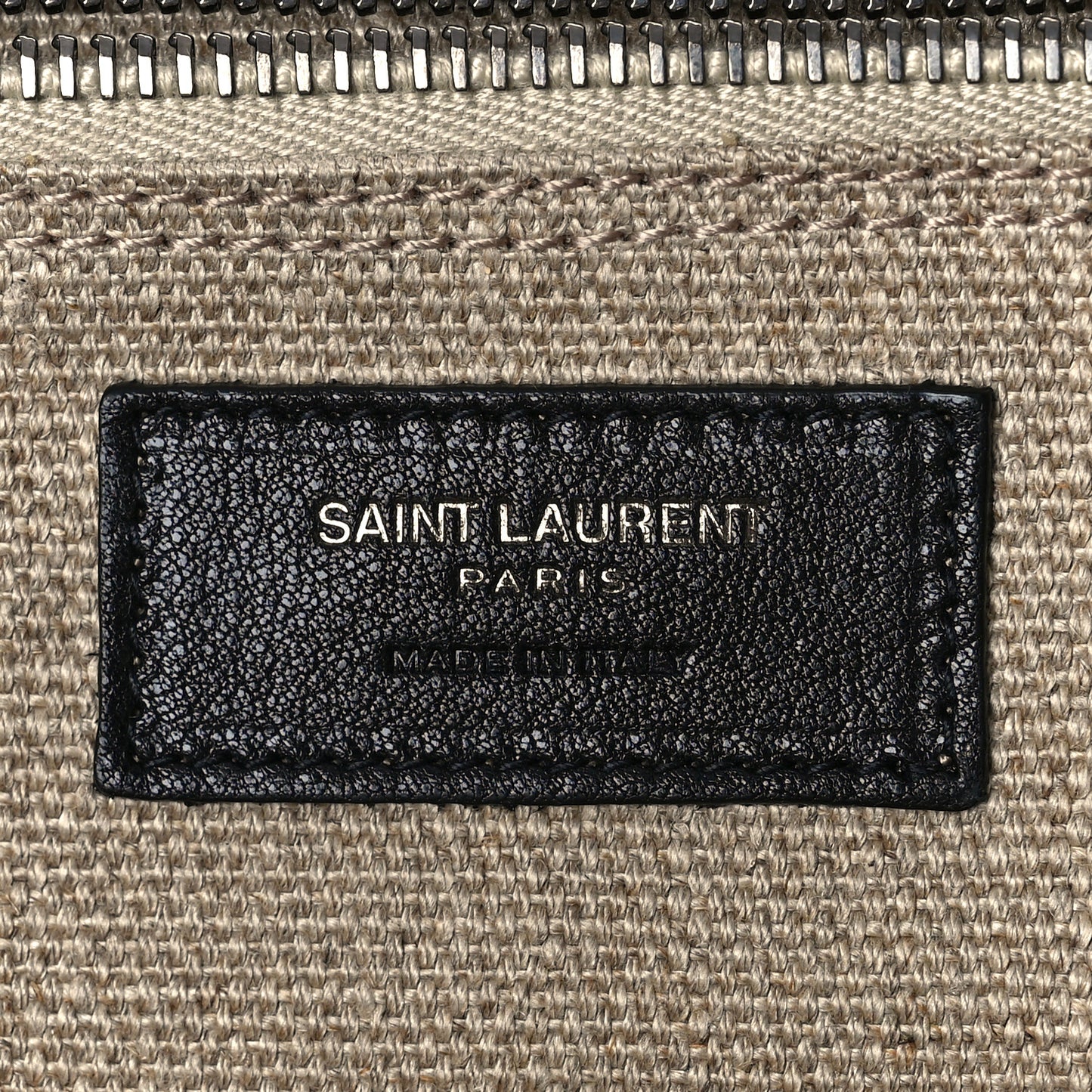 Linen Calfskin Rive Gauche Tote Optic White