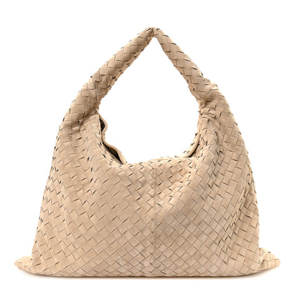 Bottega Veneta Suede Intrecciato Large Hop Ecru 1 of 9