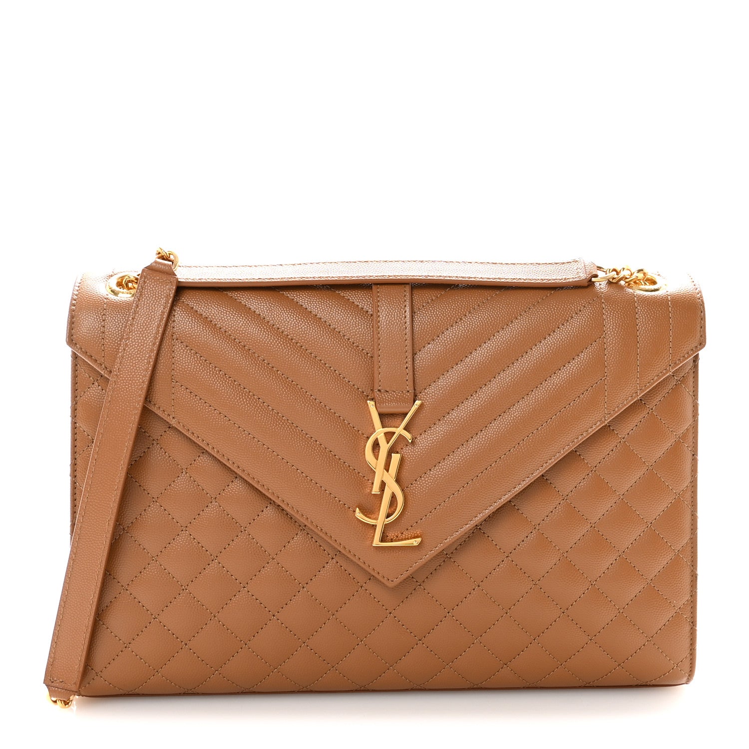 Saint Laurent Grain De Poudre Textured Mixed Matelasse Triquilt Large Monogram Satchel Naturel 1 of 9