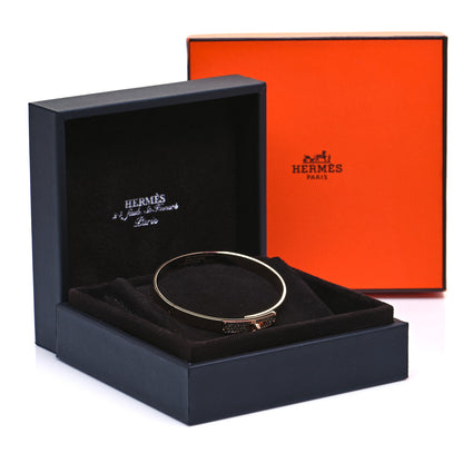 Hermes 18K Rose Gold Diamond PM Kelly Pave Bracelet SH 7 of 7