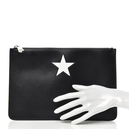Givenchy Smooth Calfskin Medium Star Pouch Black 2 of 9
