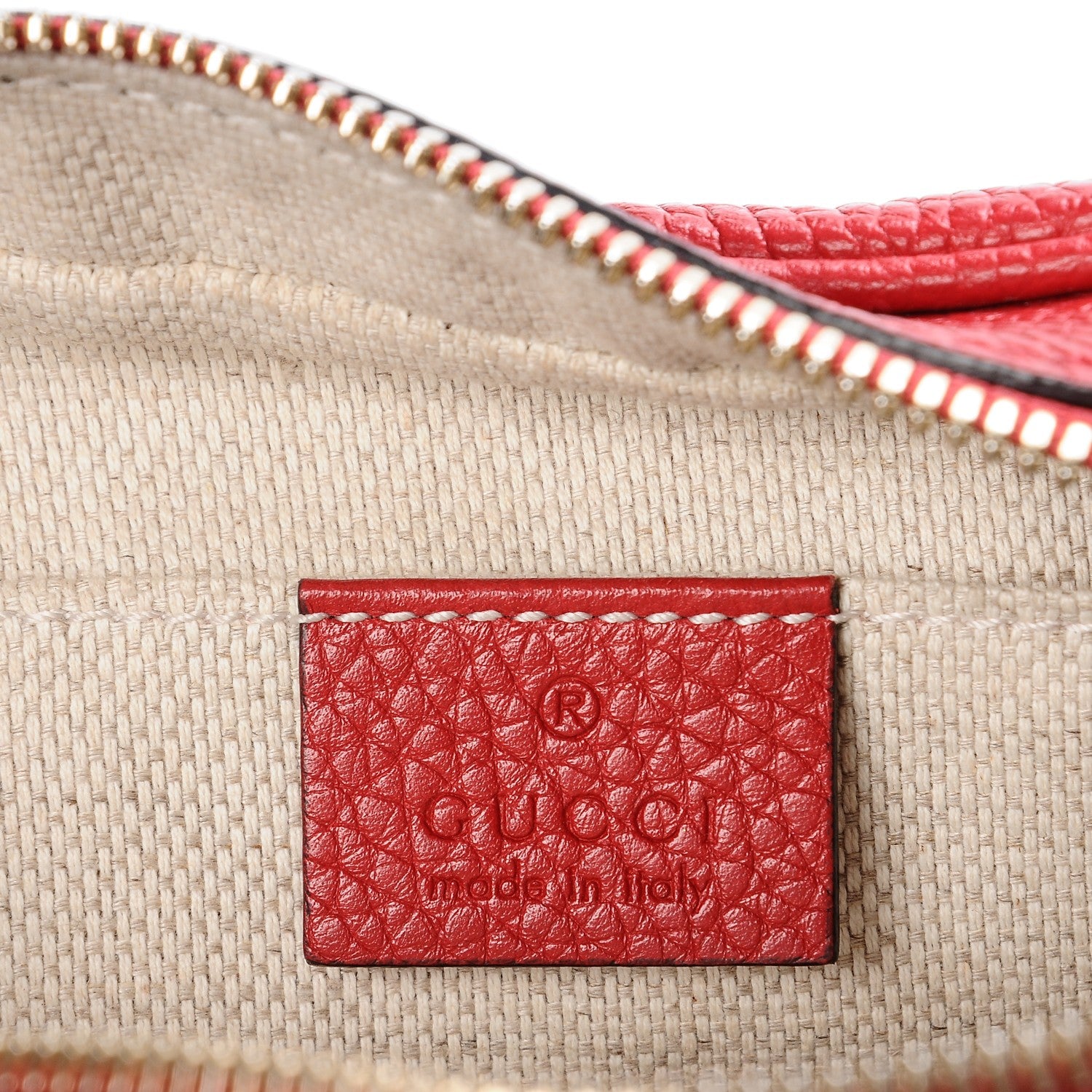Gucci Pebbled Calfskin Small Soho Disco Bag Tabasco Red 6 of 6