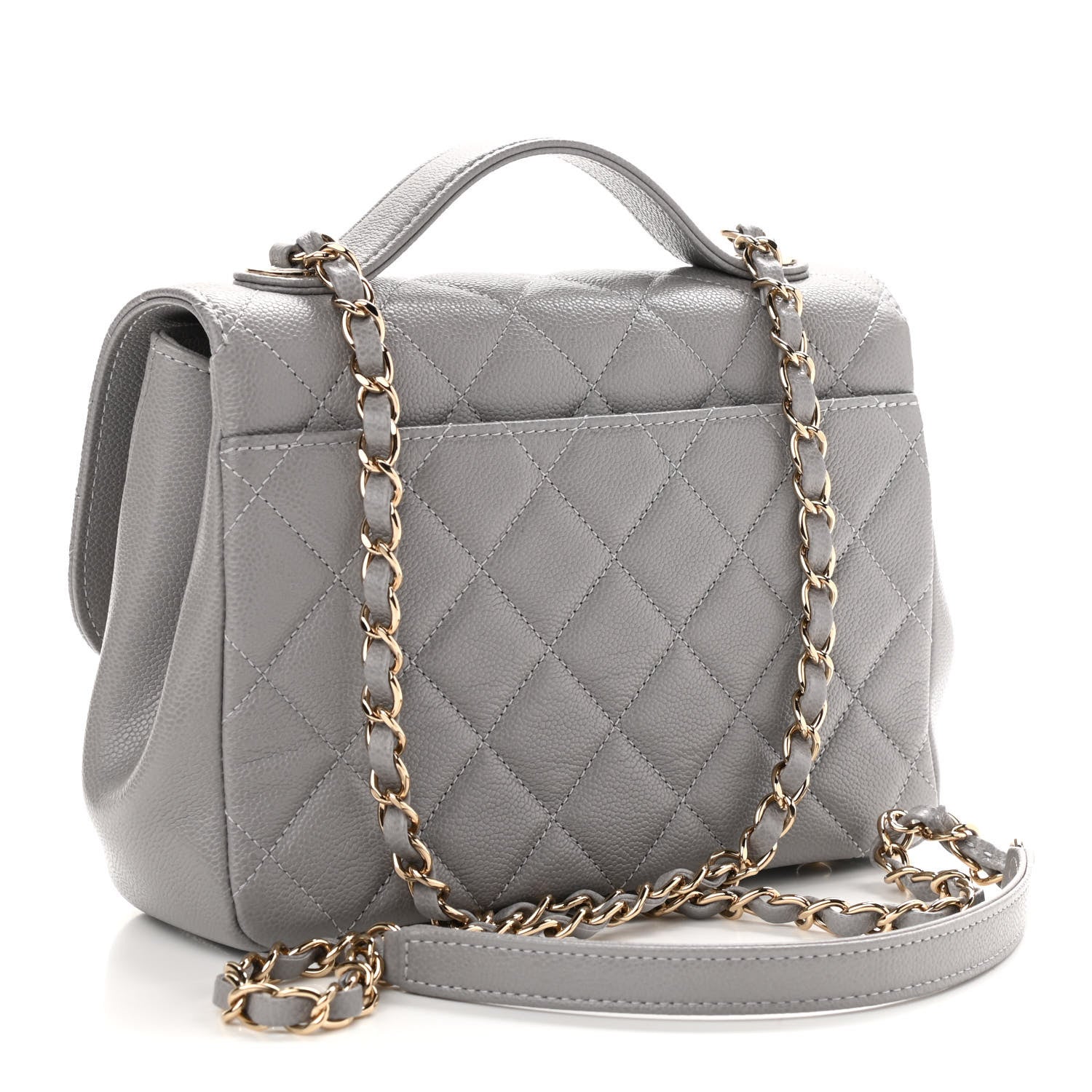Chanel Caviar Quilted Medium Business Affinity Flap Grey 3 of 9