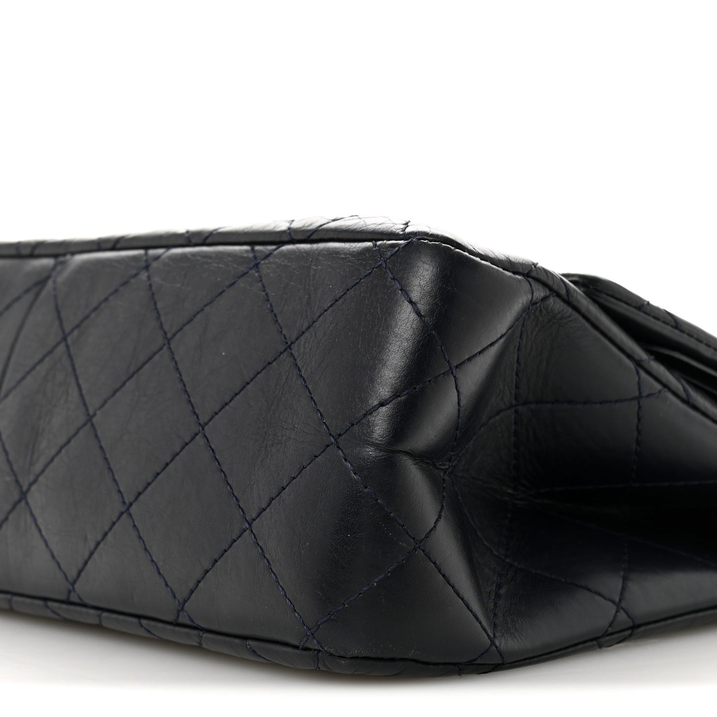 Aged Calfskin Quilted 2.55 Reissue 227 Flap Dark Blue