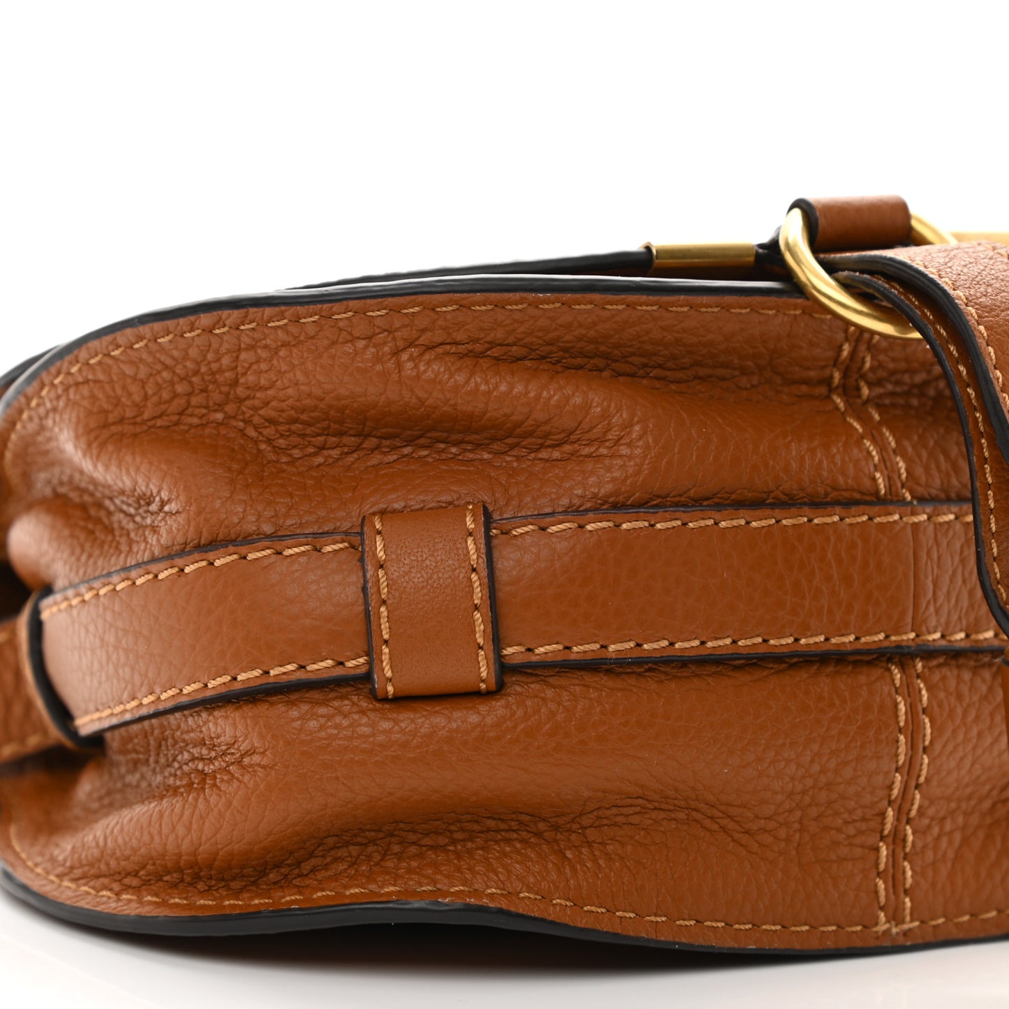 Calfskin Mini Marcie Round Crossbody Bag Tan