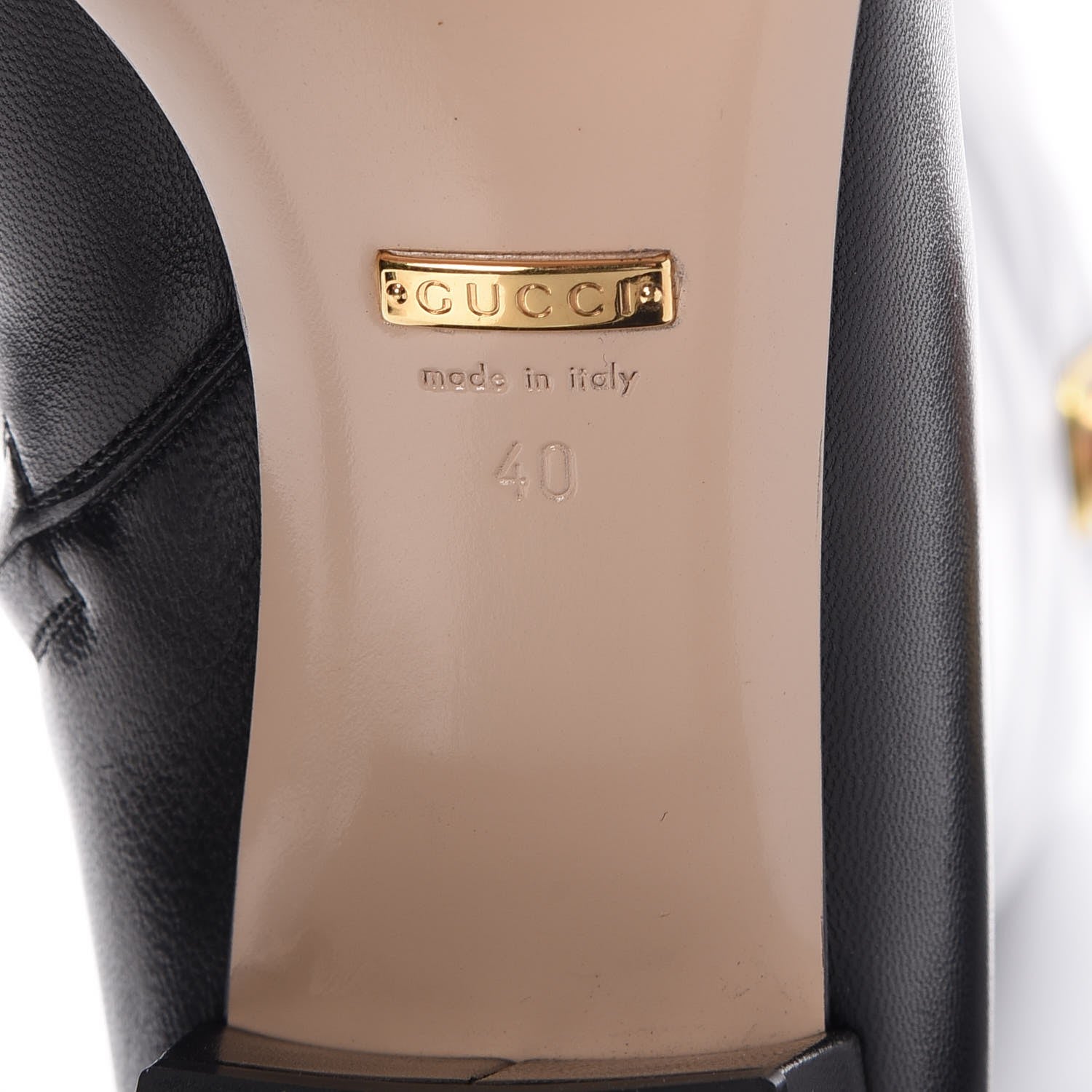 Gucci Calfskin Web Knee High Boots 40 Black 8 of 10