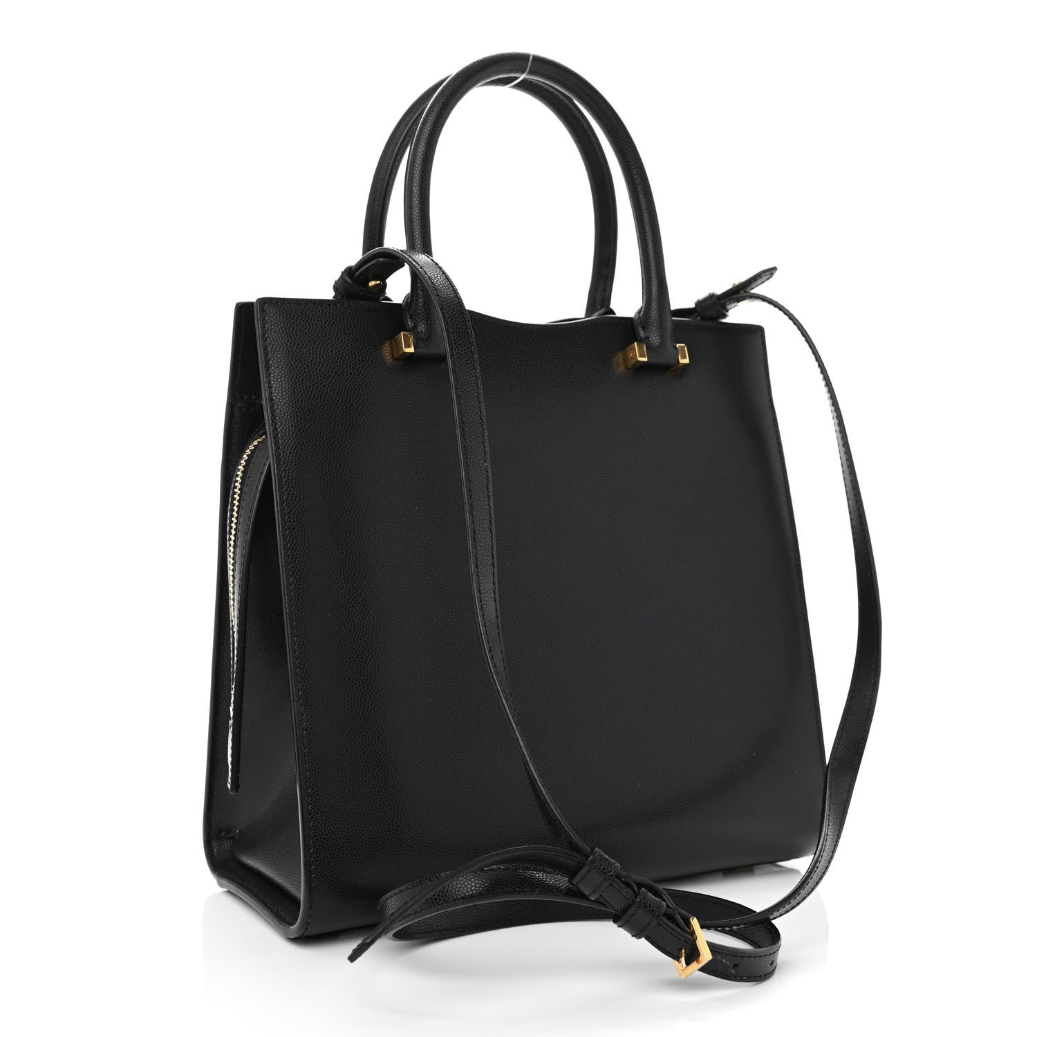 Saint Laurent Grain De Poudre Small Uptown Tote Black 3 of 10