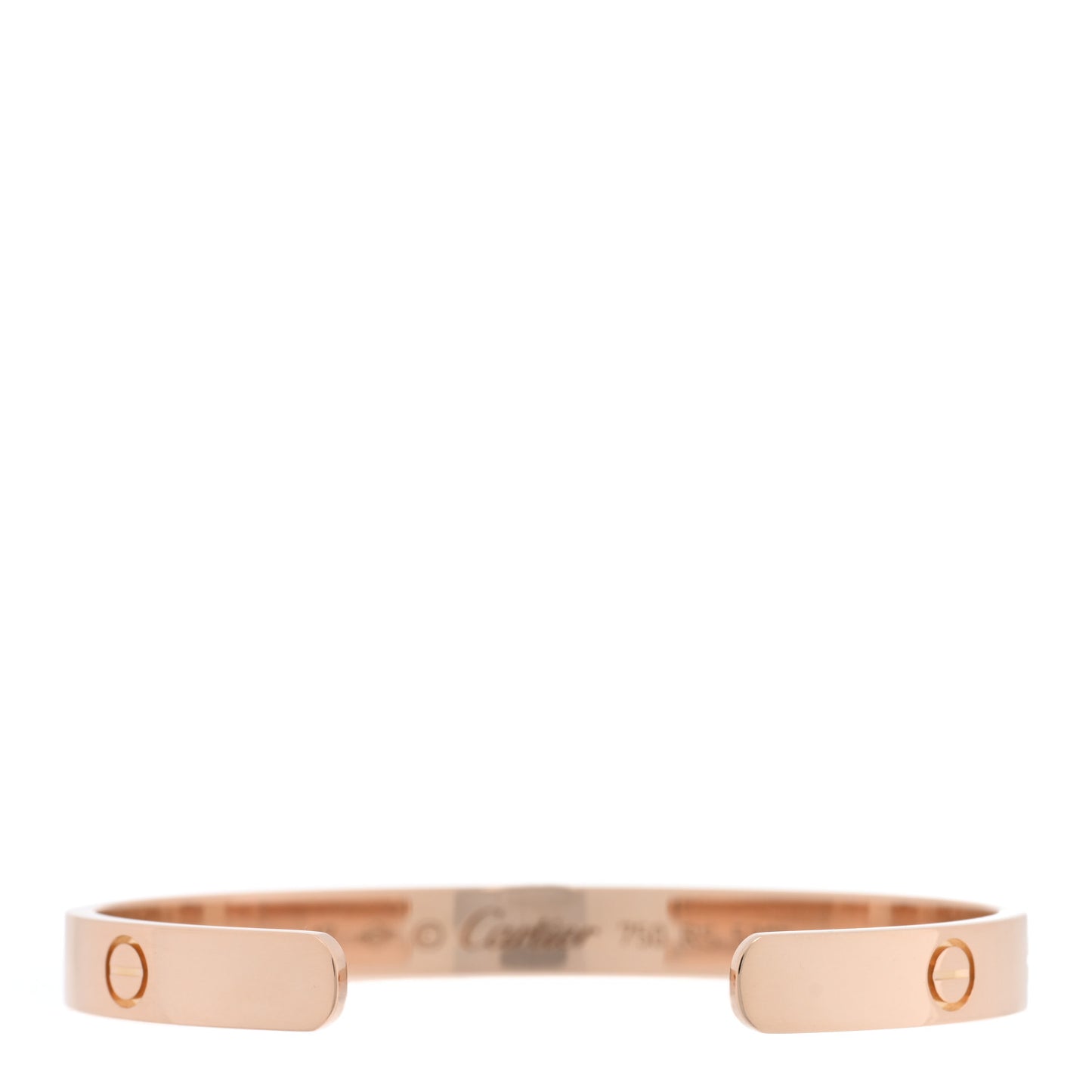18K Pink Gold LOVE Cuff Bracelet 17