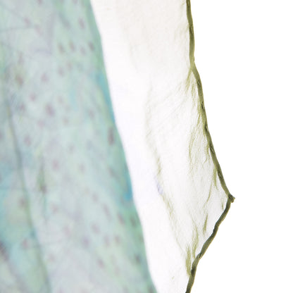 Hermes Mousseline Silk Ors Bleu D'Afrique Shawl 140 Bleu Glacier Kaki Turquoise 8 of 9