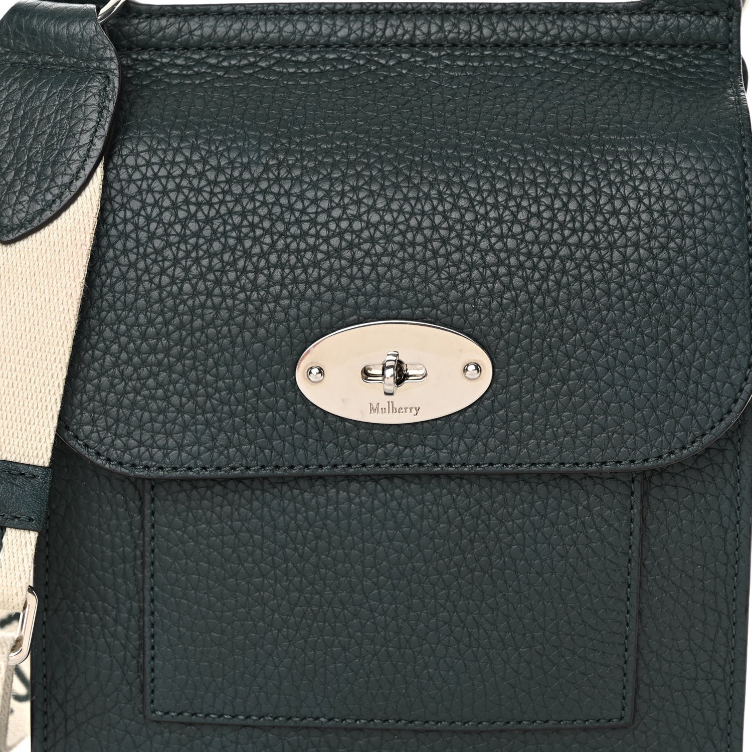 Mulberry Natural Grain Calfskin Small Antony Messenger Crossbody Mulberry Green 7 of 9