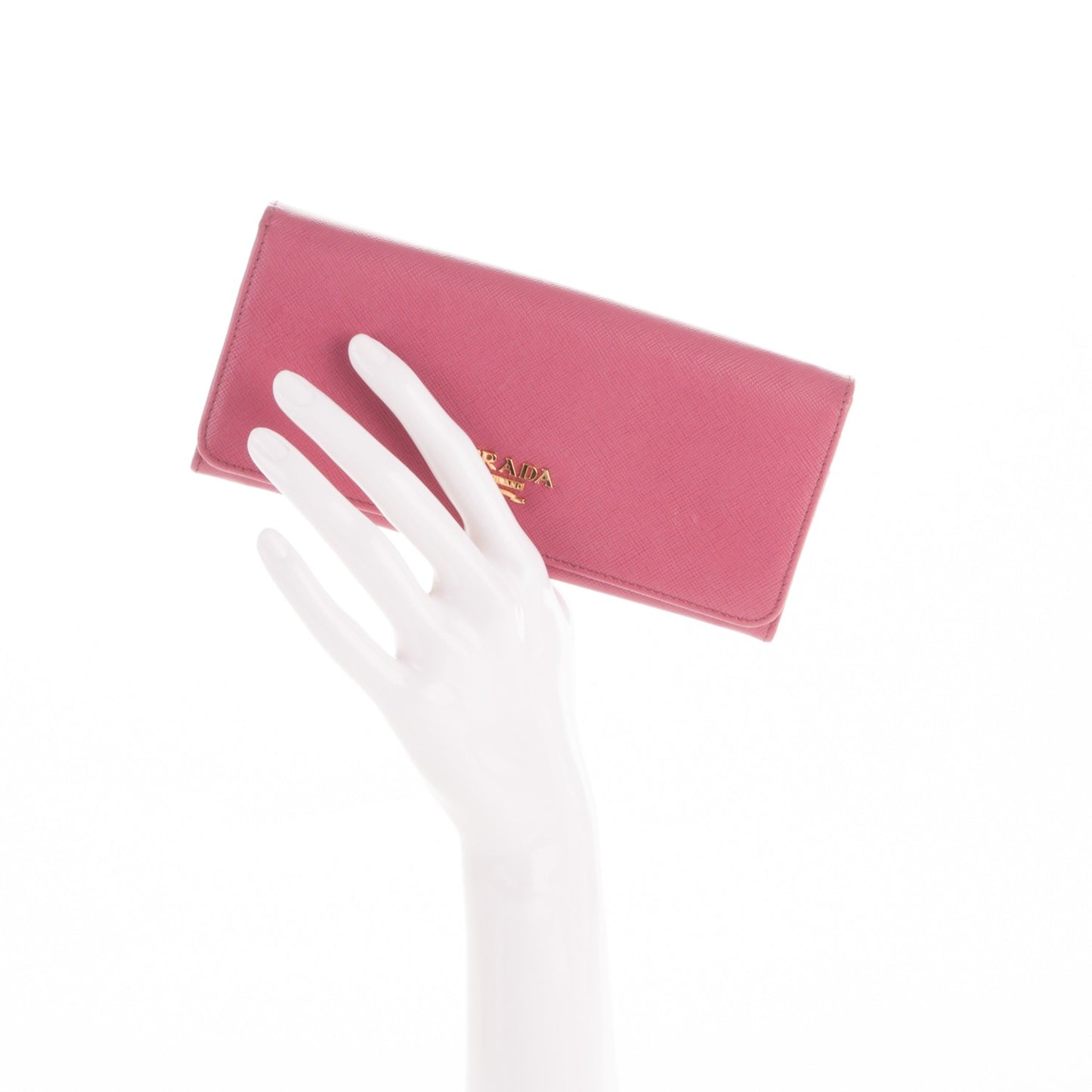 Saffiano Metal Continental Flap Wallet Peonia