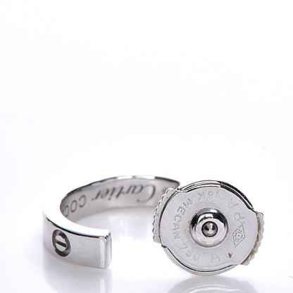 Cartier 18K White Gold Small LOVE Hoop Earrings 4 of 6