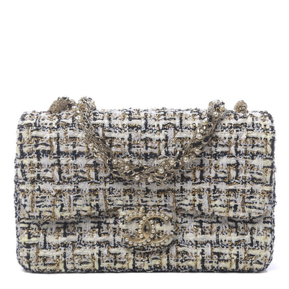 Chanel Tweed Westminster Pearl Medium Single Flap Ivory Multicolor 1 of 10