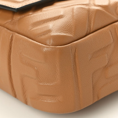 Fendi Nappa FF 1974 Embossed Baguette Miele Scuro 8 of 9
