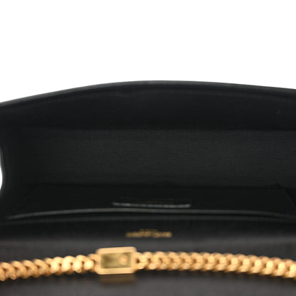 Saint Laurent Grain De Poudre Medium Classic Monogram Kate Satchel Black 5 of 12
