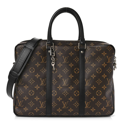 Louis Vuitton Monogram Macassar Porte-Documents Voyage PM 1 of 8