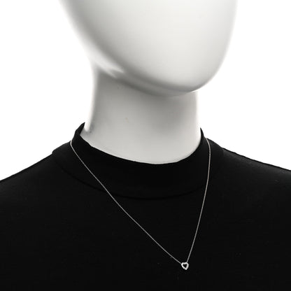 Roberto Coin 18K White Gold Diamond Tiny Treasures Heart Pendant Necklace 2 of 4