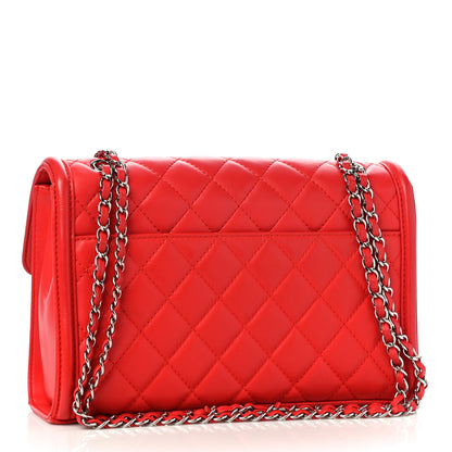 Chanel Lambskin Quilted Large Geometric Flap Red 3 of 12