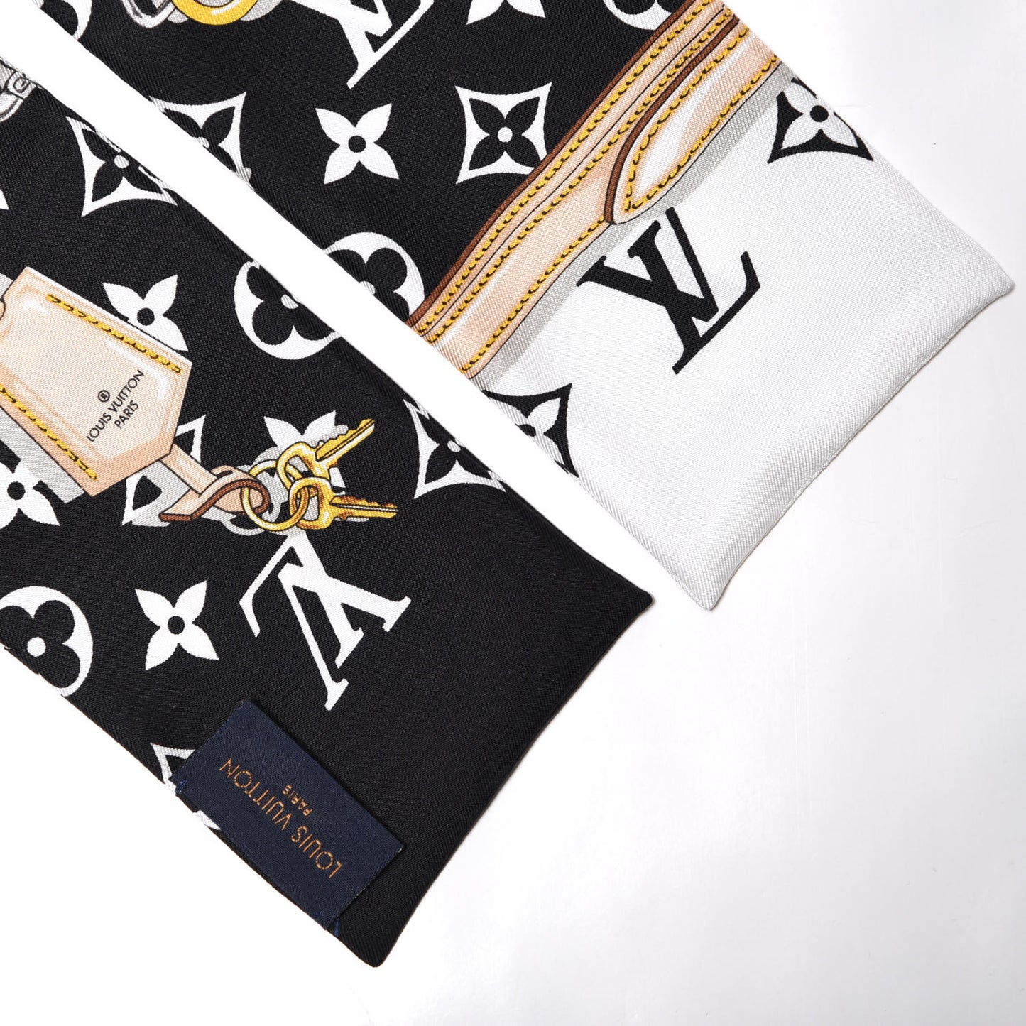 Silk Monogram Confidential Bandeau Black