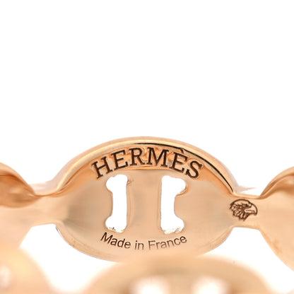 Hermes 18K Rose Gold PM Chaine d'Ancre Enchainee Ring 55 7.25 4 of 4