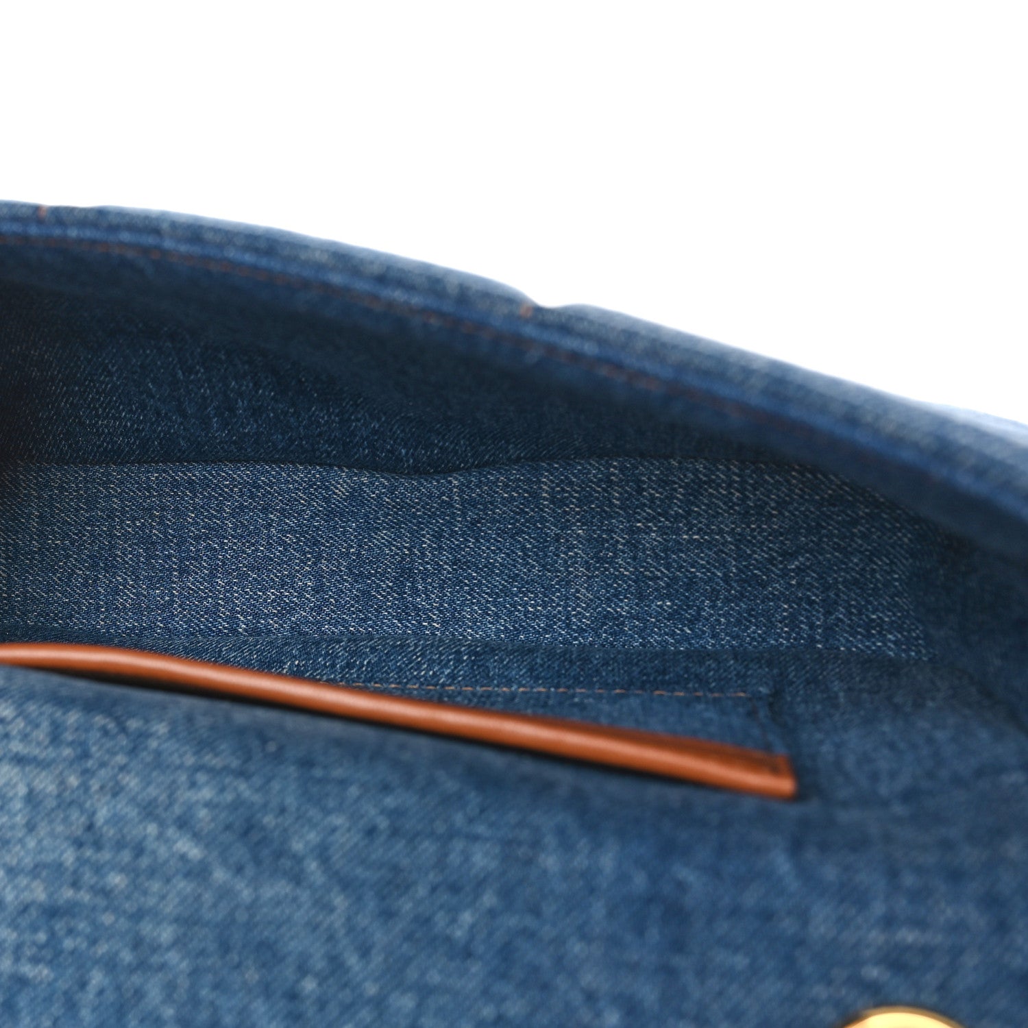 Celine Denim Matelasse Chain Shoulder Bag Blue 5 of 8