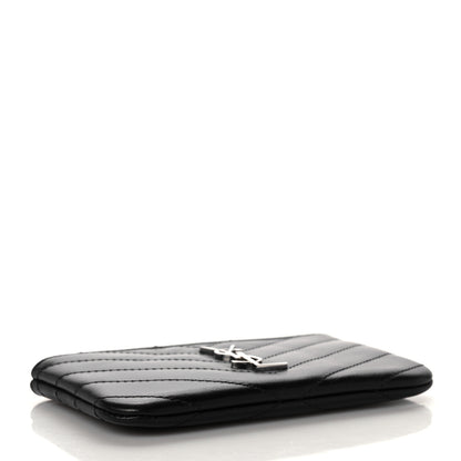 Saint Laurent Calfskin Matelasse Monogram Key Pouch Black 4 of 10