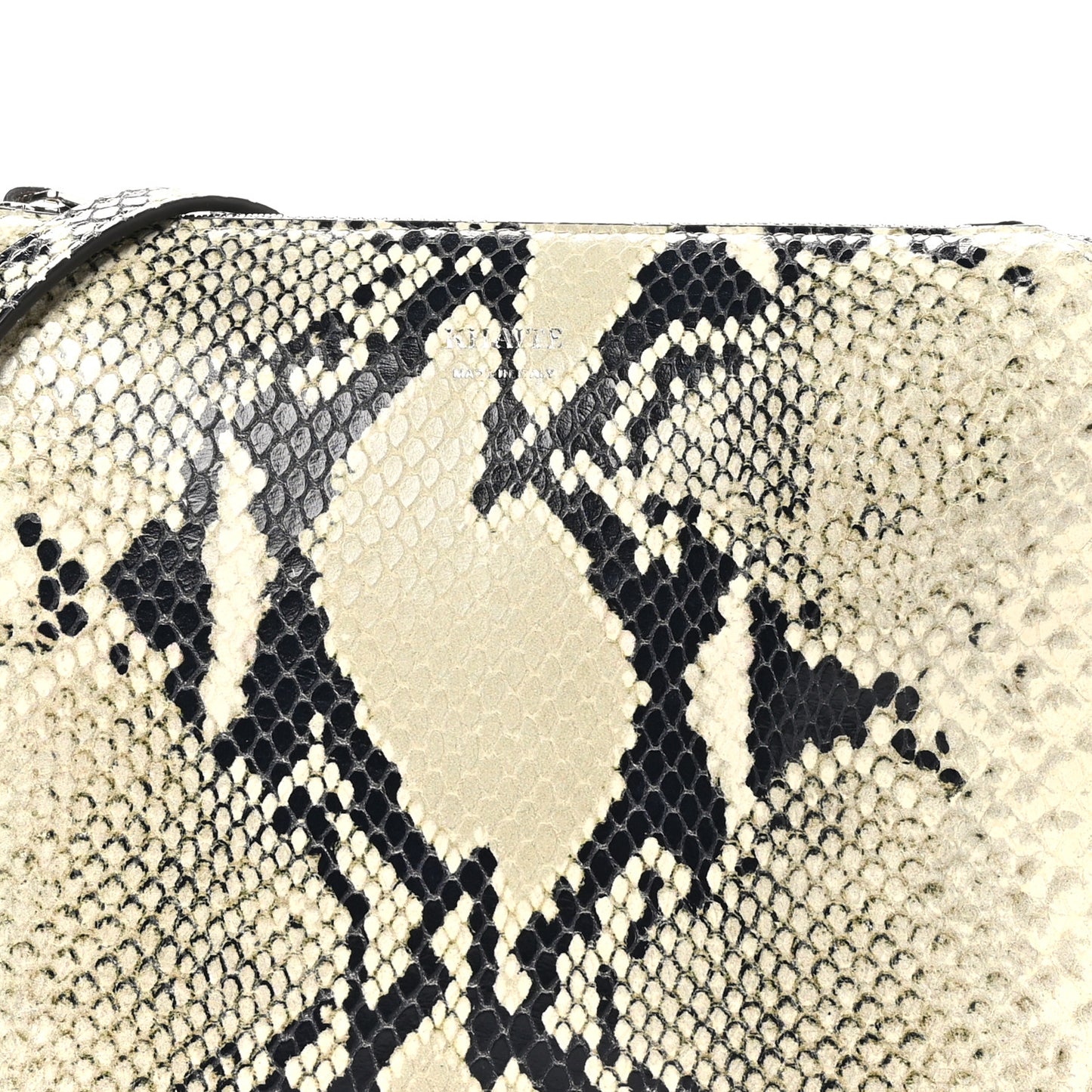 Python Embossed Lina Bag Natural