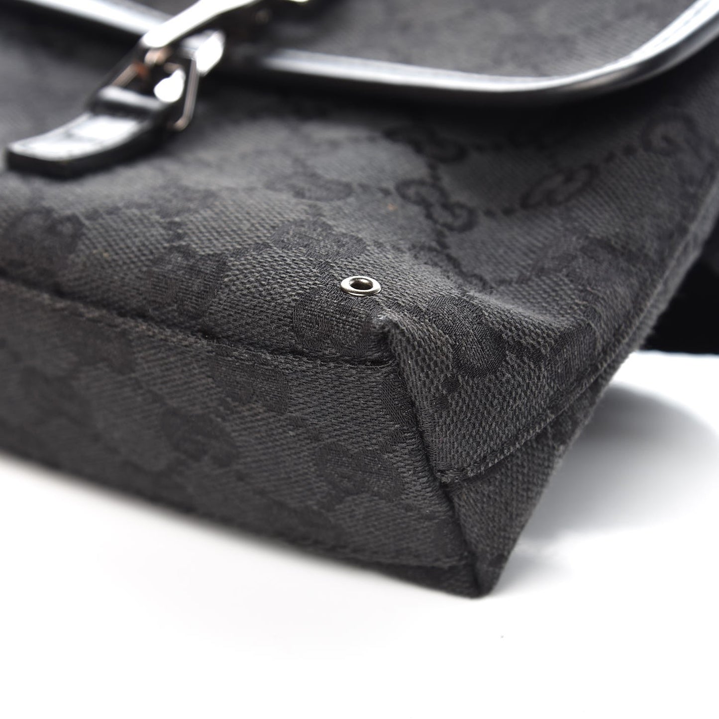 GG Monogram Web Flight Belt Bag Black