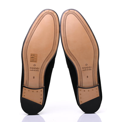 Gucci Suede Web Mens Horsebit Loafers 8 Black 5 of 12