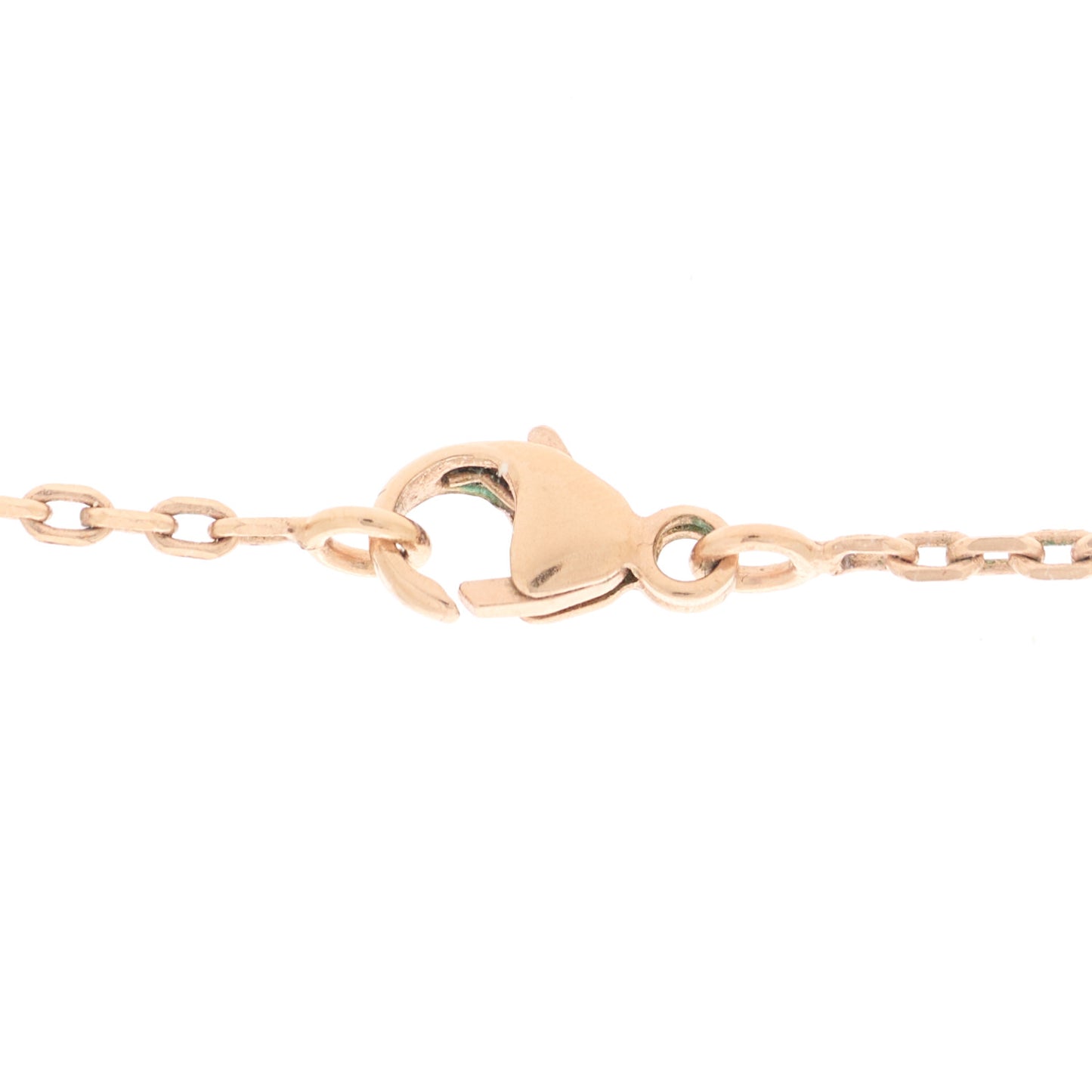 Lacquered Rose Gold Pop H Pendant Necklace White