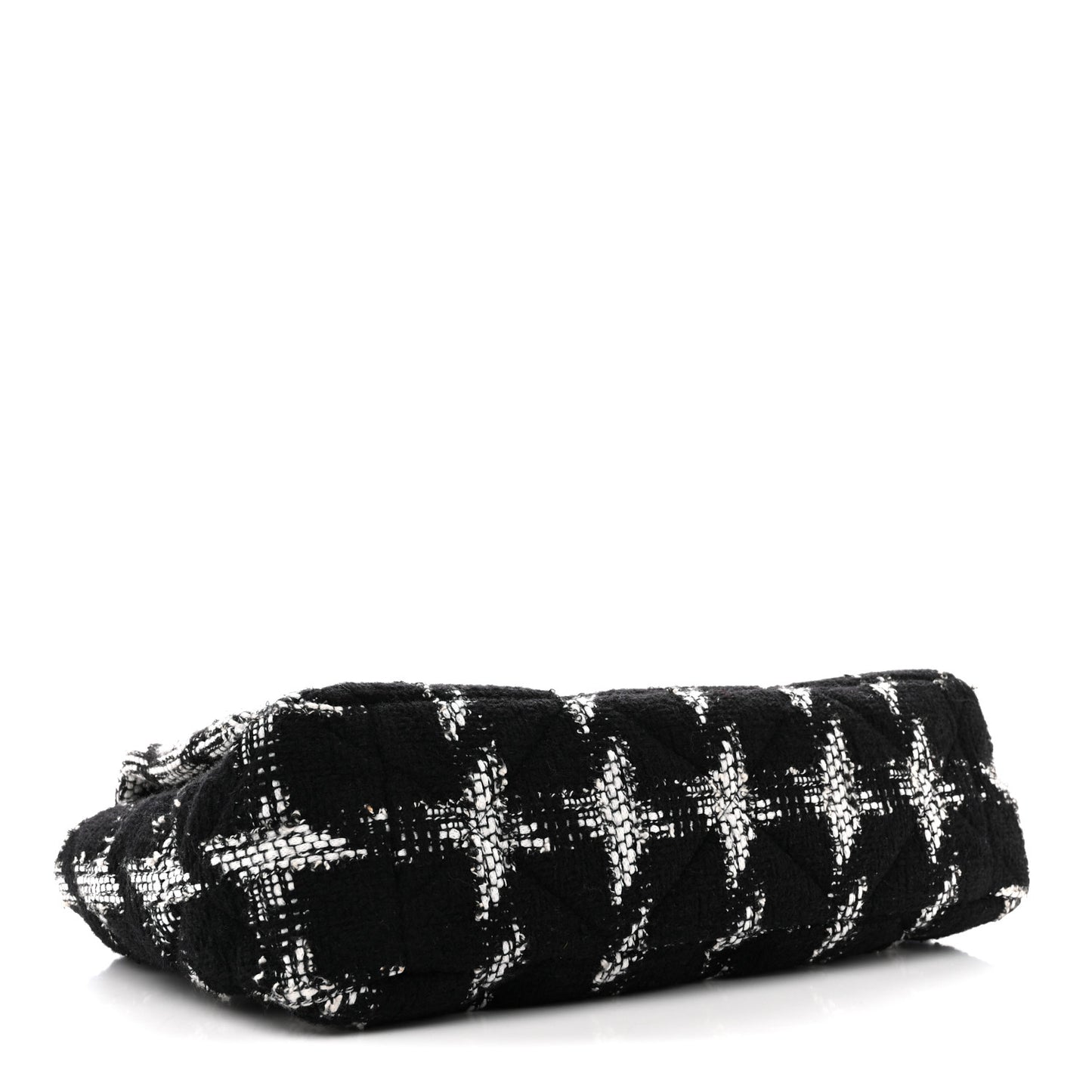 Tweed Quilted Maxi Chanel 19 Flap Black White