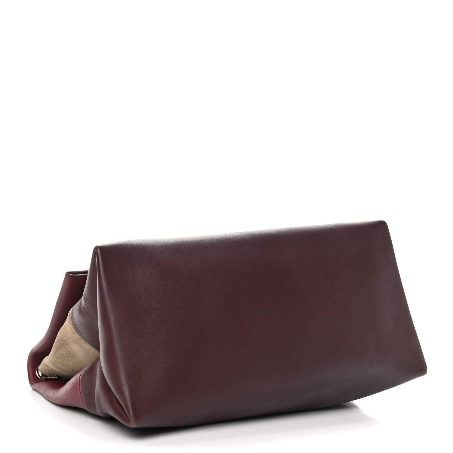 Celine Calfskin Suede All Soft Shoulder Bag Burgundy 3 of 8