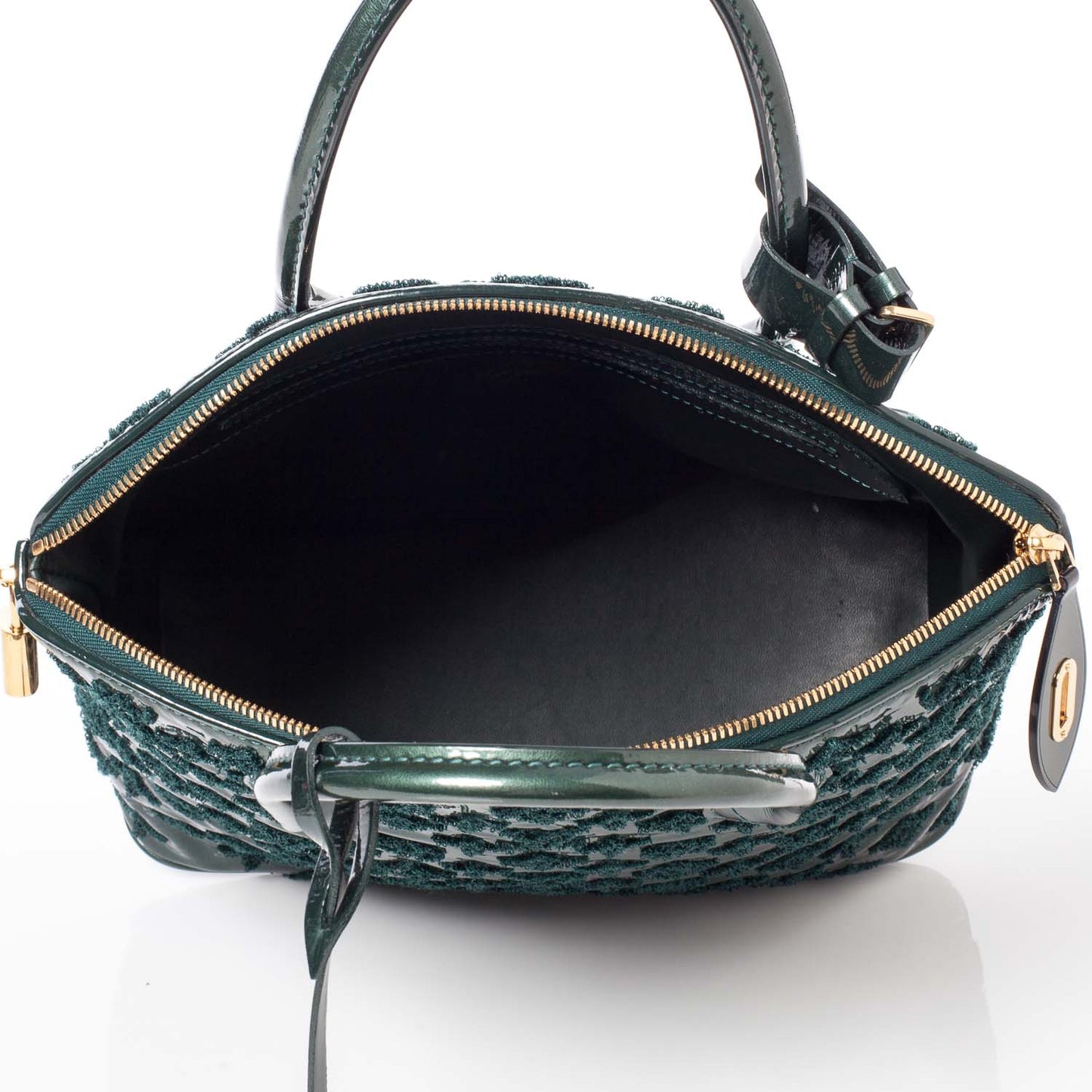 Patent Lambskin Fascination Lockit Vert Fonce