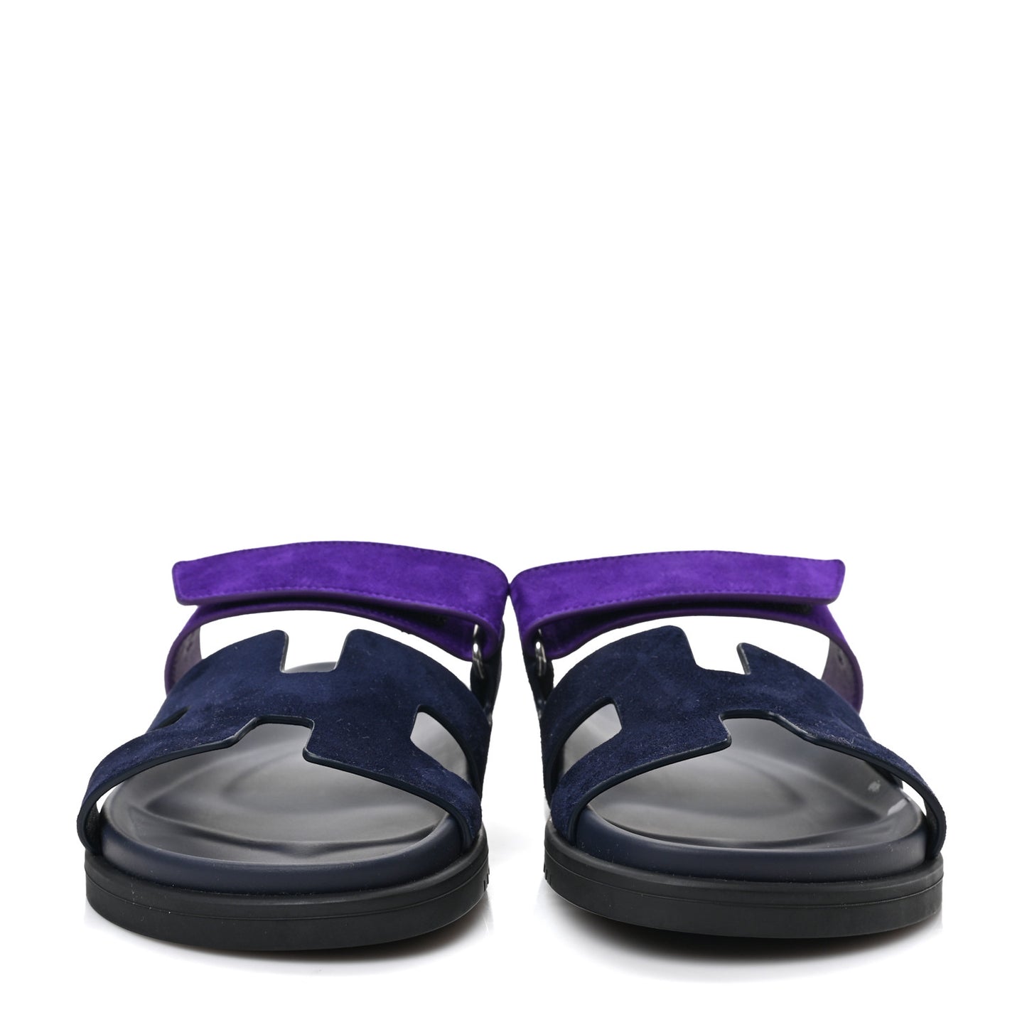 Suede Goatskin Womens Chypre Sandals 37.5 Marine Violet Majorette