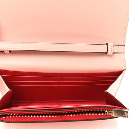 Christian Louboutin Calfskin Macaron Spiked Flap Wallet Mystic Pink 5 of 9