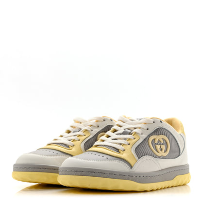 Gucci Dali Soft Calfskin Womens Mac80 Sneakers 35 Off White Grey Sky Yellow 4 of 10