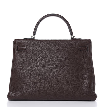 Hermes Togo Kelly Retourne 35 Chocolate 3 of 32