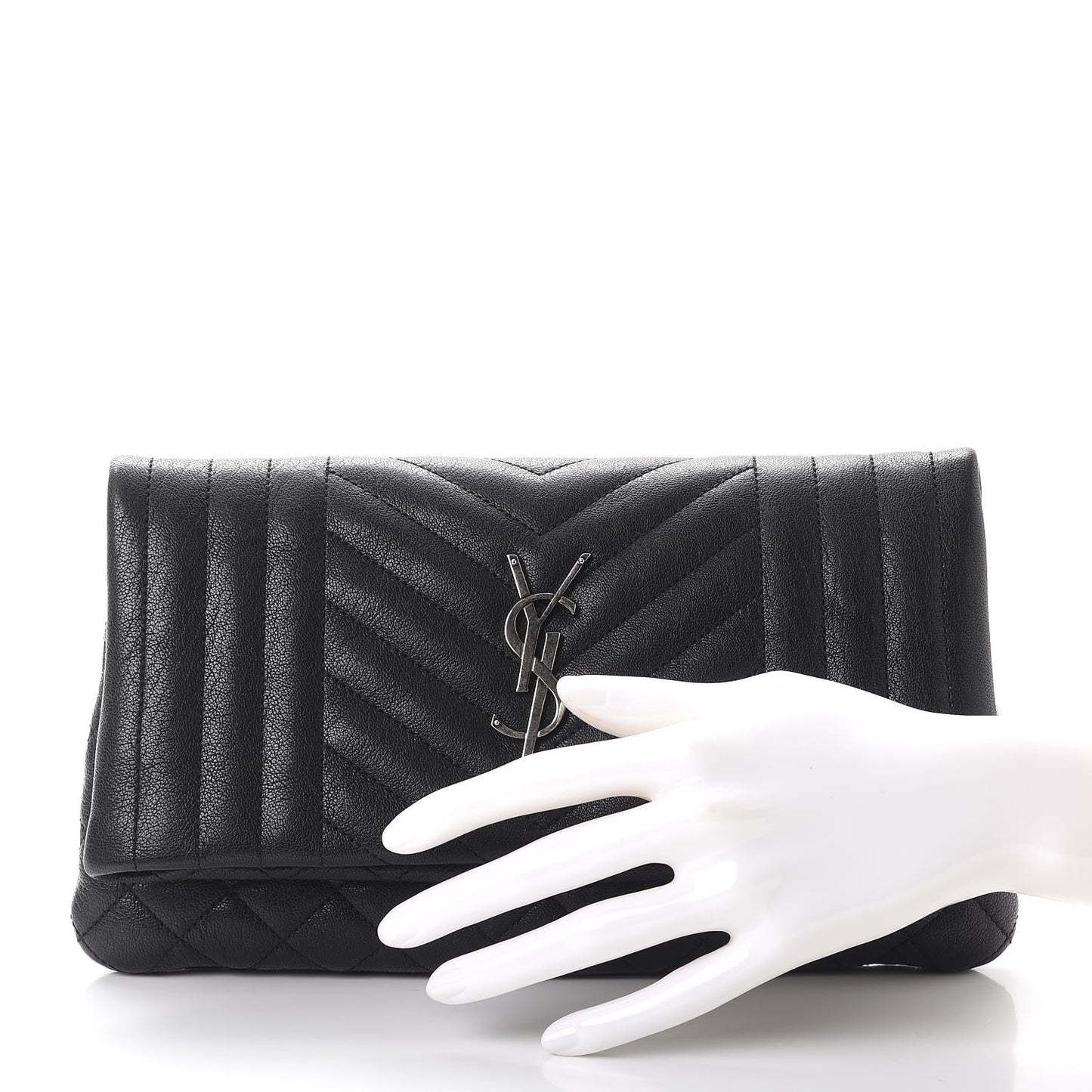 Calfskin Tri-quilt Monogram West Hollywood Clutch Black