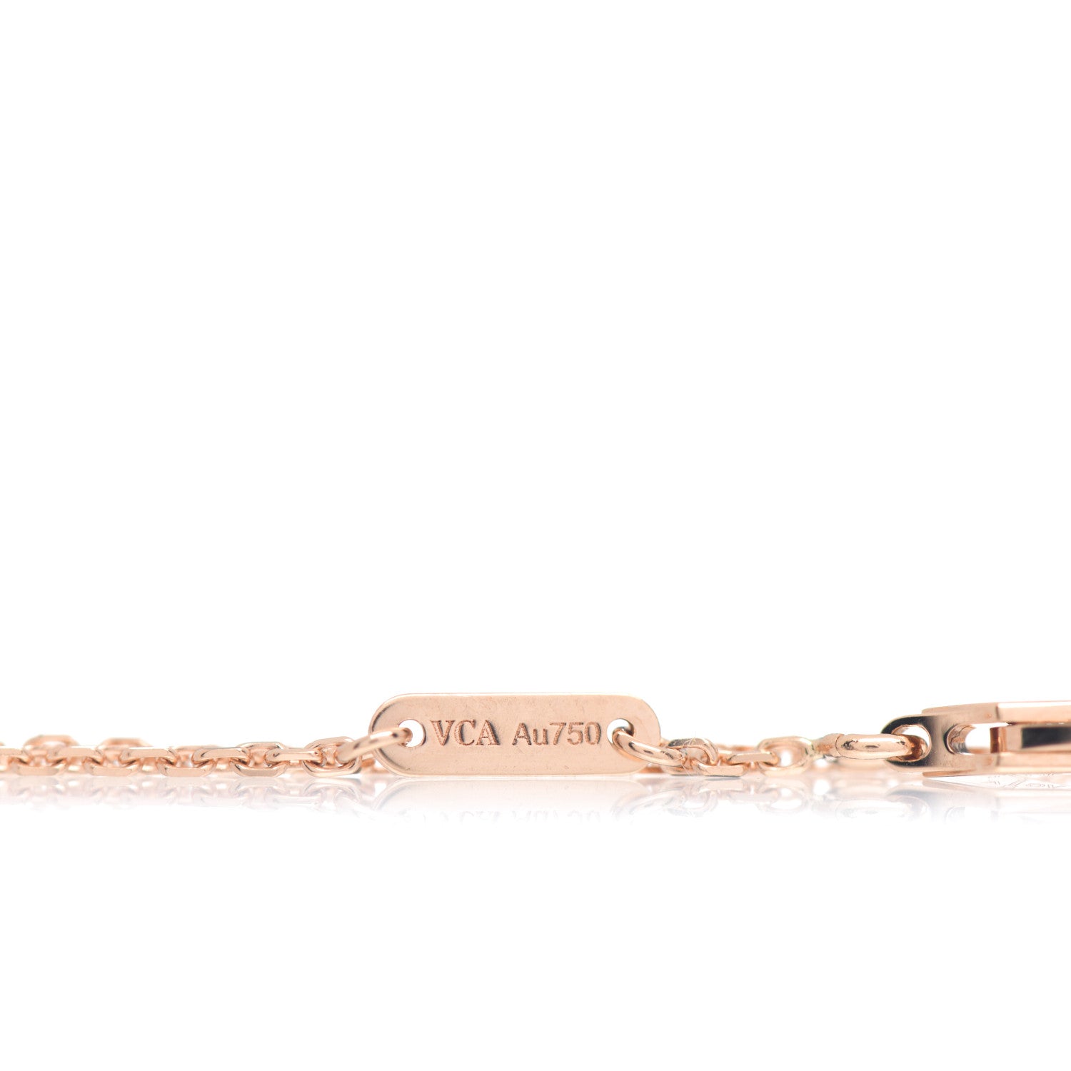 Van Cleef & Arpels 18K Rose Gold Carnelian Sweet Alhambra Bracelet 4 of 5