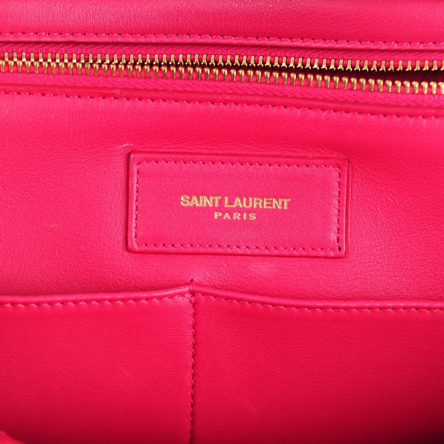 Saint Laurent Calfskin Medium Classic Y Cabas Fuchsia 6 of 6