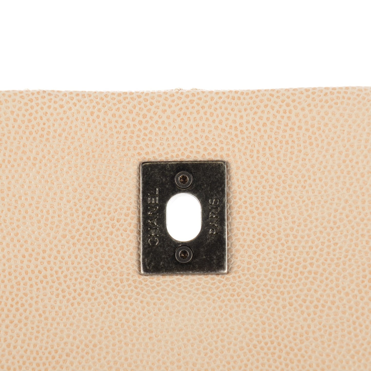 Caviar Quilted Small Coco Handle Flap Light Beige
