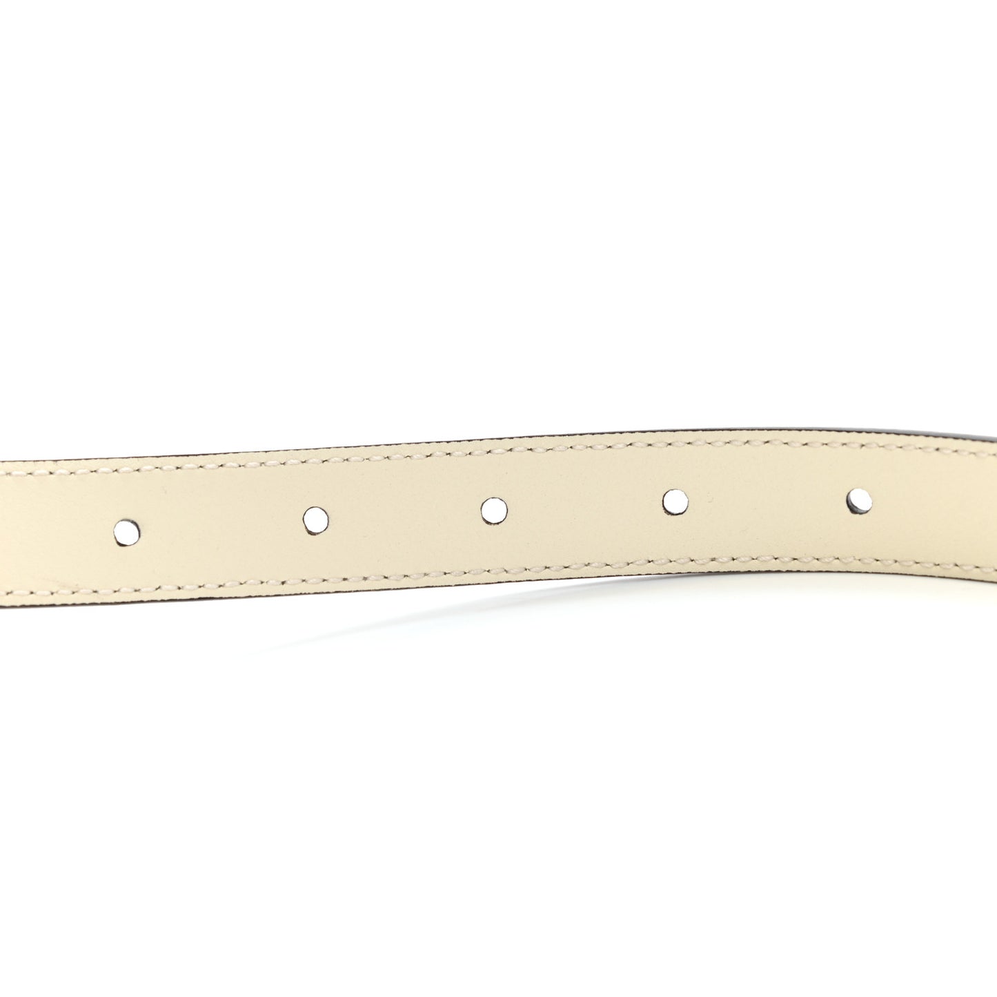 Calfskin Queen Margaret Bee Belt 80 32 White