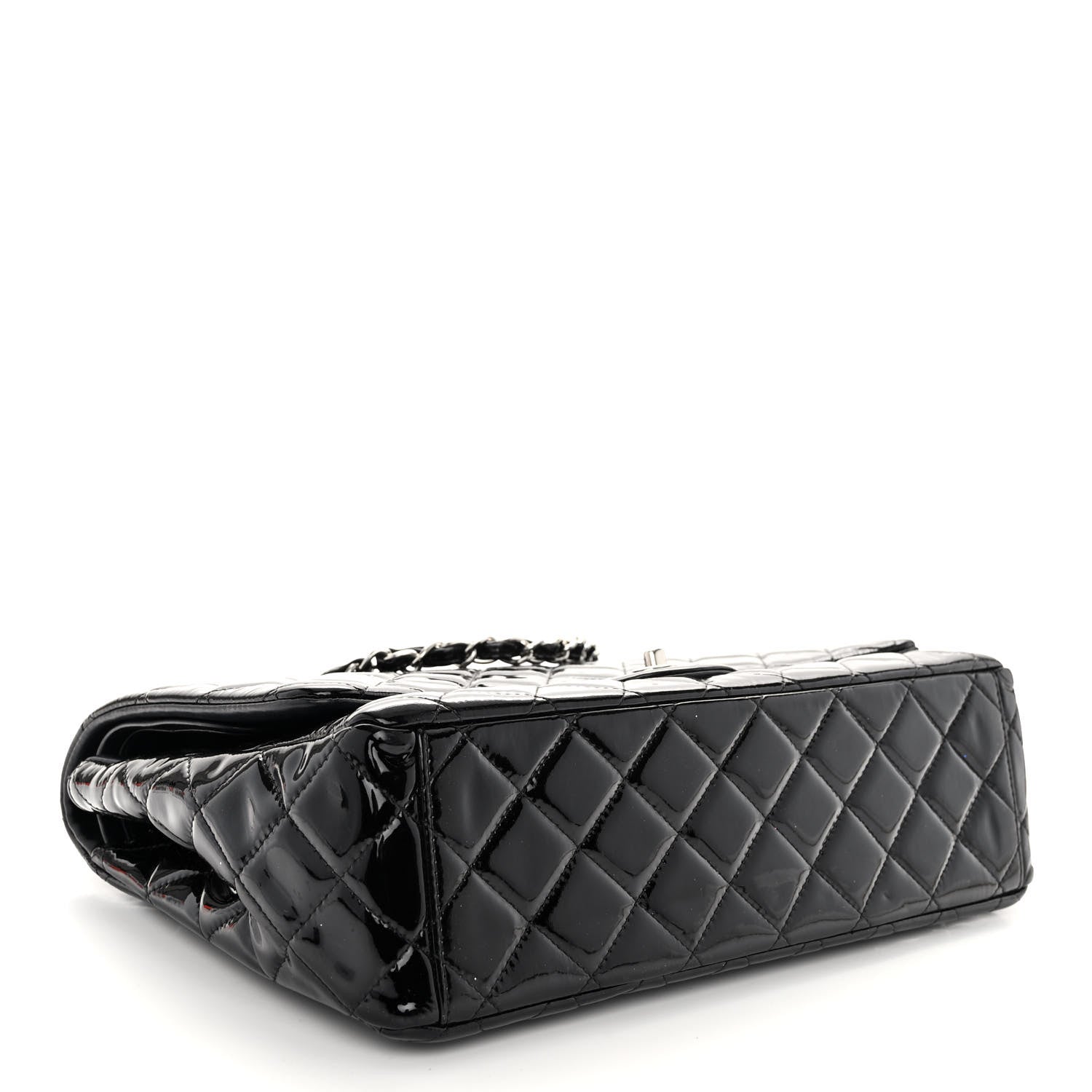 Chanel Patent Quilted Maxi Double Flap Black 4 of 10