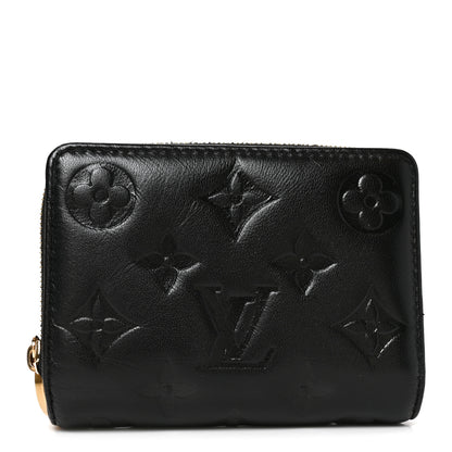 Louis Vuitton Lambskin Embossed Monogram Lou Coussin Wallet Black 1 of 7