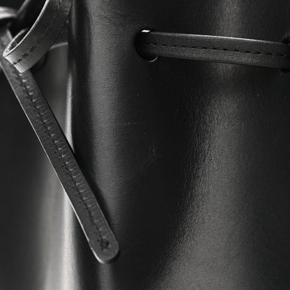 Mansur Gavriel Vegetable Tanned Calfskin Bucket Bag Black Royal 12 of 12