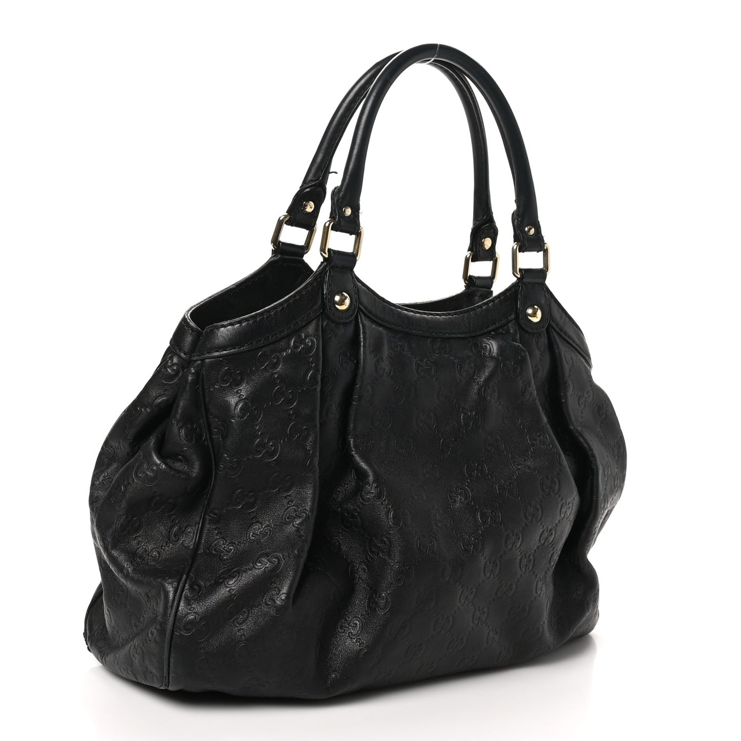 Guccissima Medium Sukey Tote Black