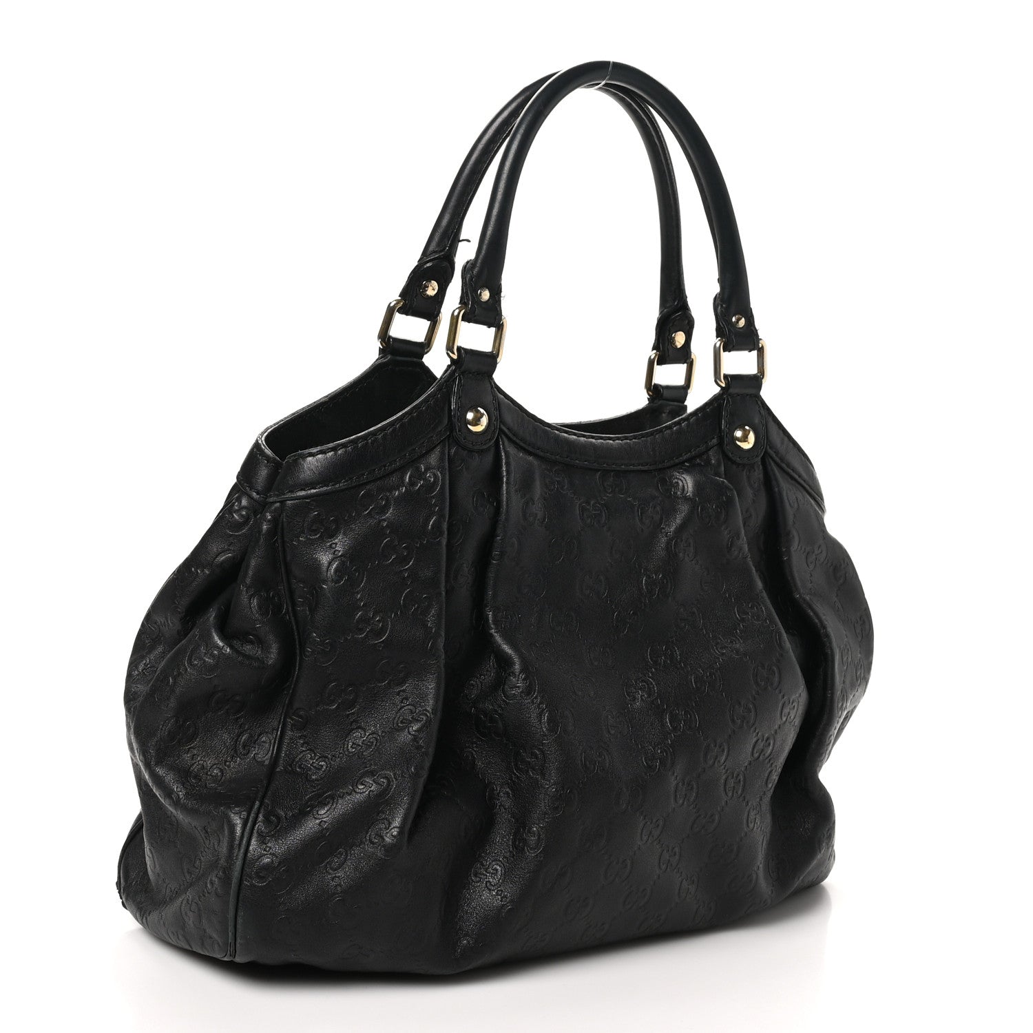 Gucci Guccissima Medium Sukey Tote Black 2 of 13