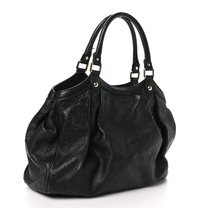 Gucci Guccissima Medium Sukey Tote Black 2 of 13